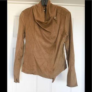 NWT Faux Suede Jacket in Warm Tan or Cool Tan